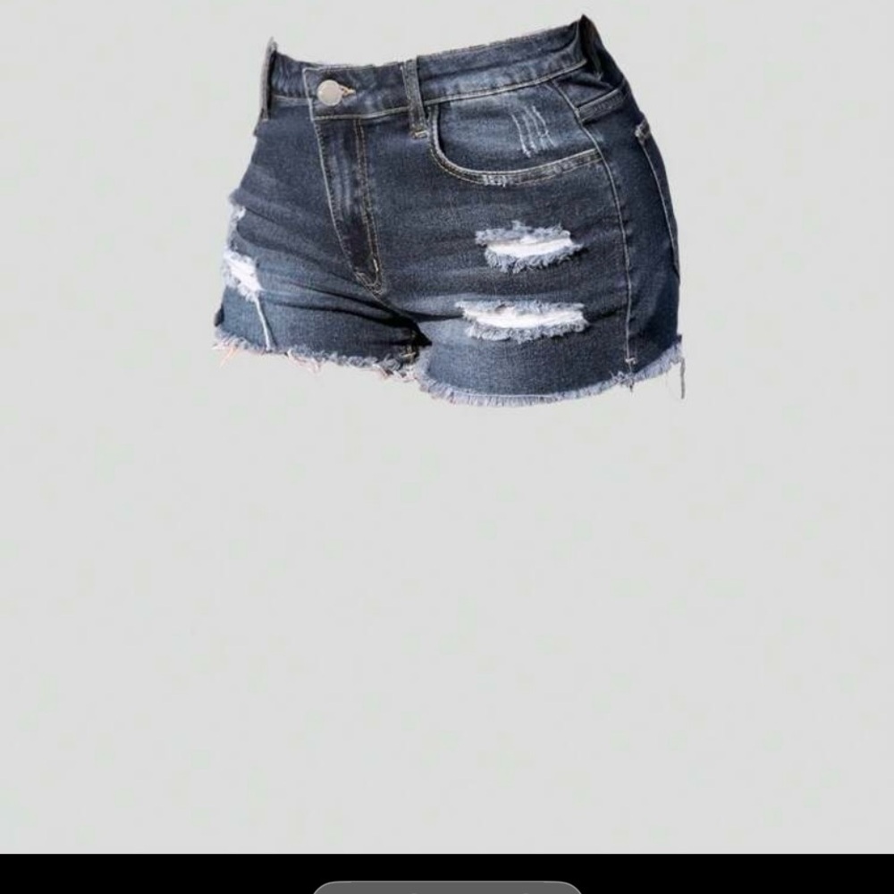 BRAND NEW in bag! Distressed Denim Girl’s size 13 Shorts - Picture 4 of 7